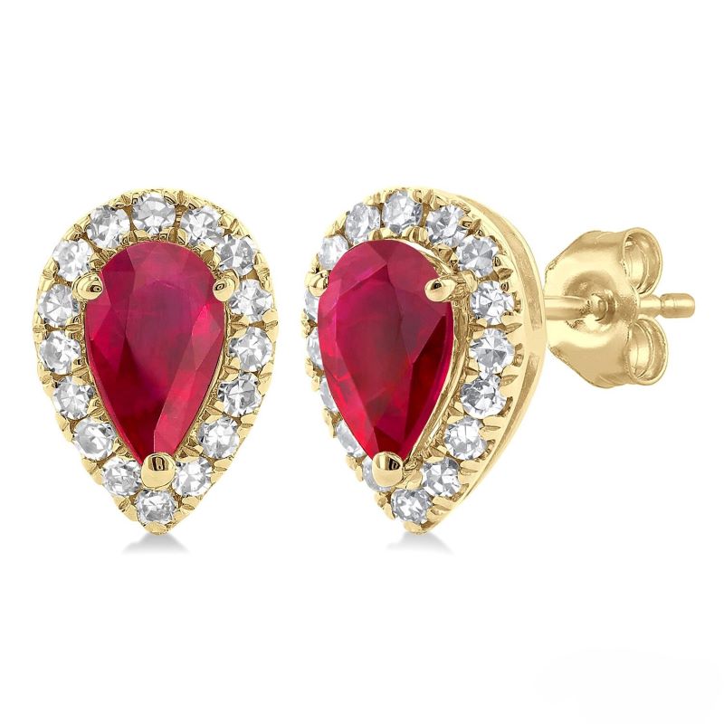 Ruby & Diamondearrings